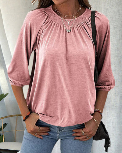 YVELISE™ - BLOUSE MET RONDE HALS