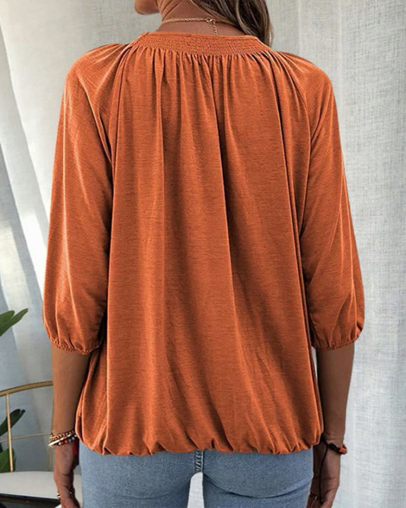 YVELISE™ - BLOUSE MET RONDE HALS