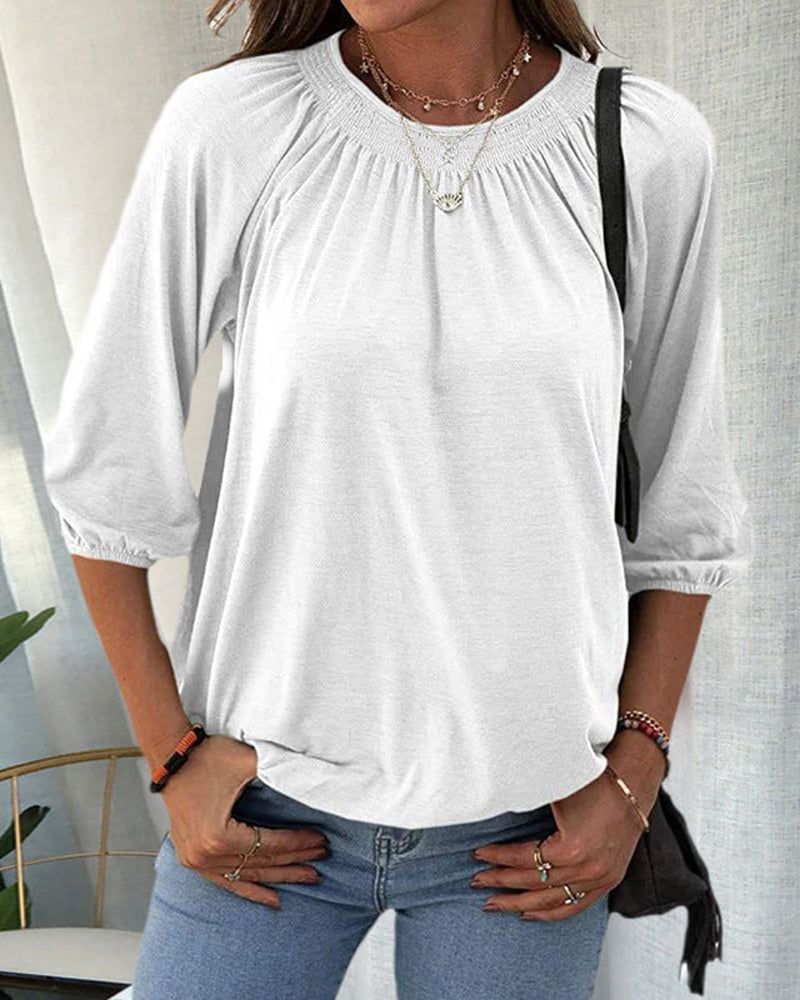 YVELISE™ - BLOUSE MET RONDE HALS