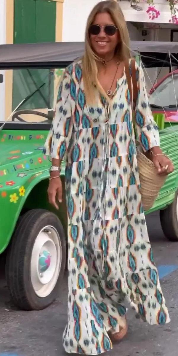 DIANOR™ - CASUAL V-HALS MAXI-JURK