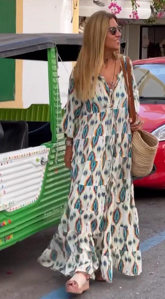 DIANOR™ - CASUAL V-HALS MAXI-JURK