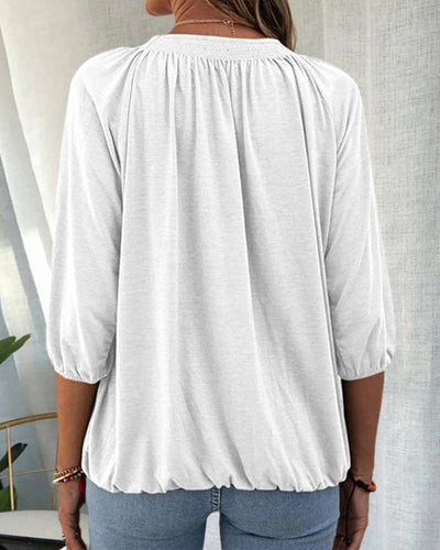 YVELISE™ - BLOUSE MET RONDE HALS