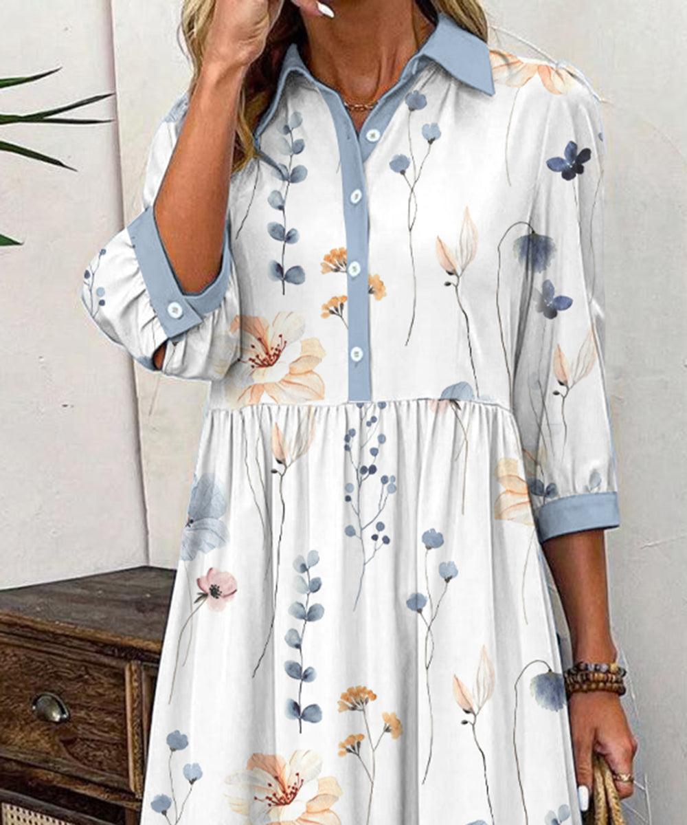 PAULINA™ - MAXI-JURK MET KRAAG & ELEGANTE PASVORM