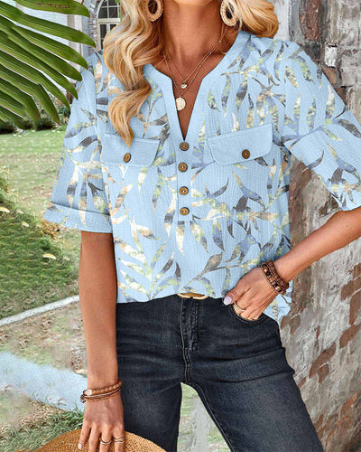 WESLINA™ - BLOUSE MET KORTE MOUWEN