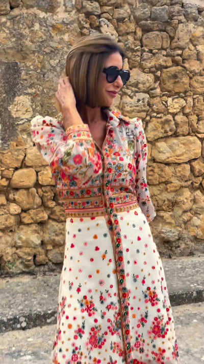 ELEGANTE MAXI-JURK MET BLOEMENPRINT