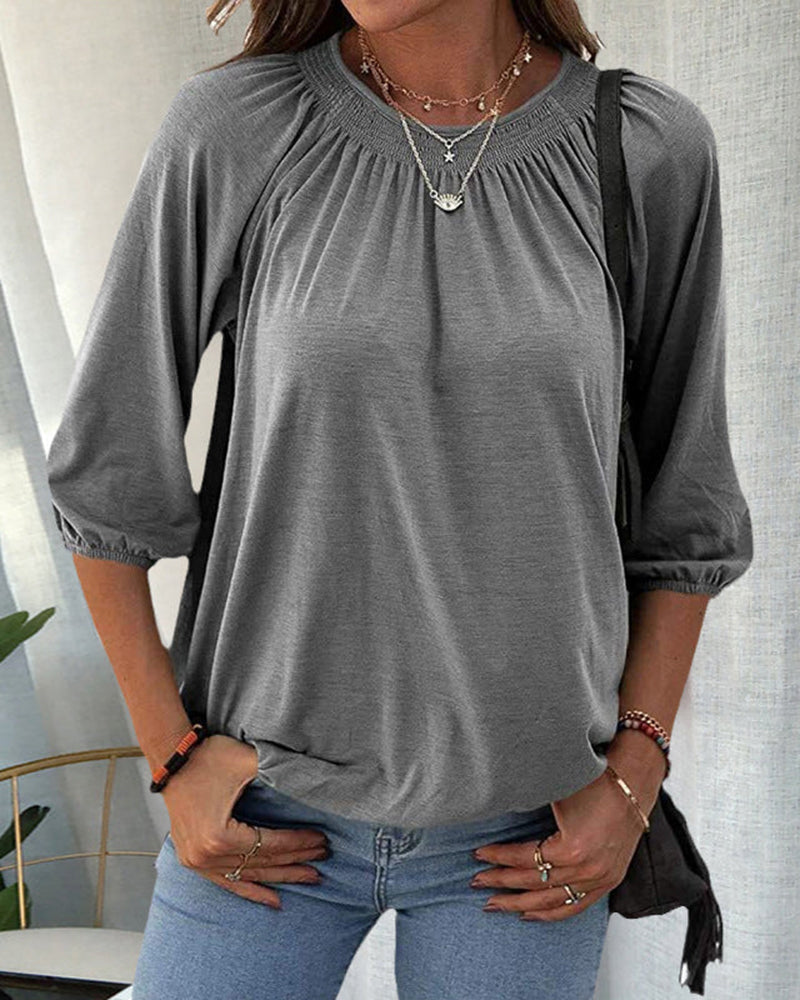 YVELISE™ - BLOUSE MET RONDE HALS