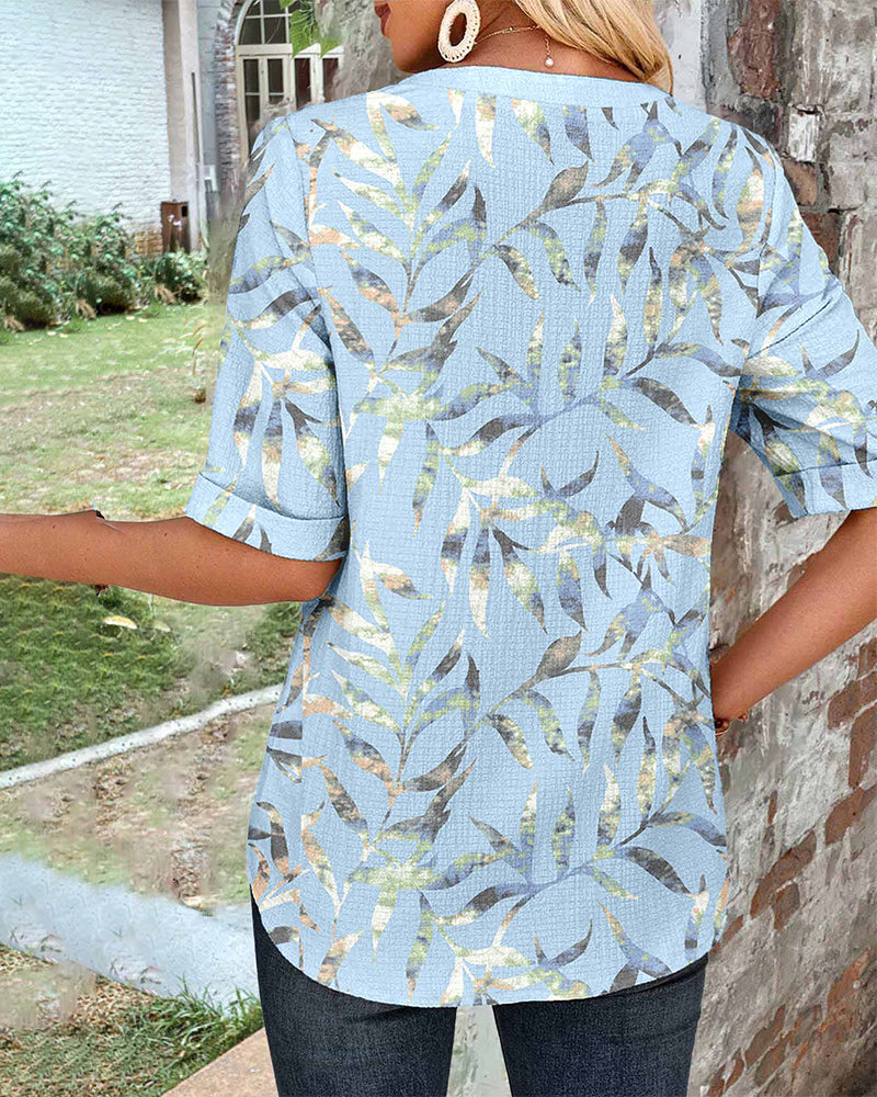 WESLINA™ - BLOUSE MET KORTE MOUWEN