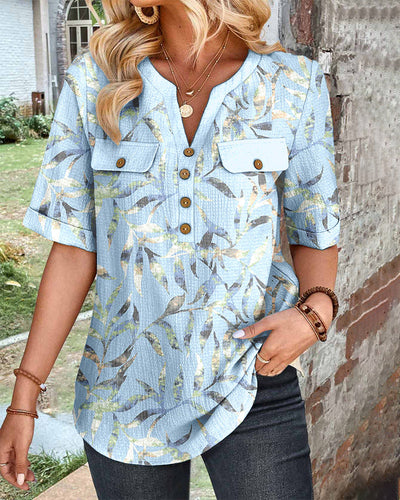 WESLINA™ - BLOUSE MET KORTE MOUWEN