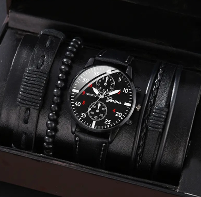 4-DELIGE MODEHORLOGE- EN ARMBANDENSET